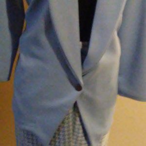 Powder Blue Blazer Jacket & skirt Set